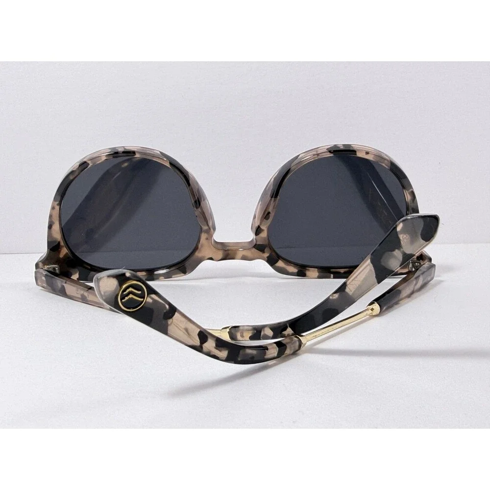 I-SEA Ella Polarized Round Cat Eye Sunglasses Light Tortoise Frame Gray Lenses